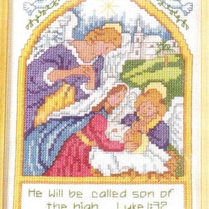 DIY Bucilla Guardian Angels Manger Christmas Count Cross Stitch Kit