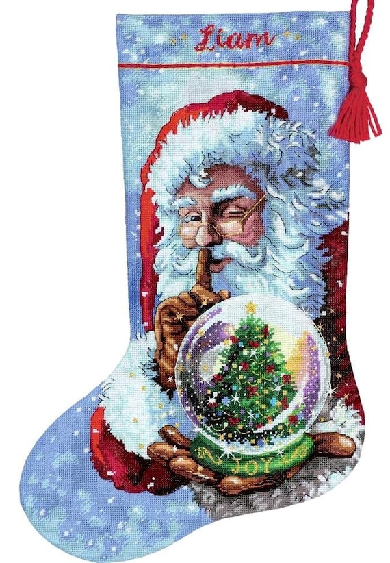  Dimensions Snowman and Bear Needlepoint Christmas Stocking Kit,  16 Long, Multicolor, 6 Piece