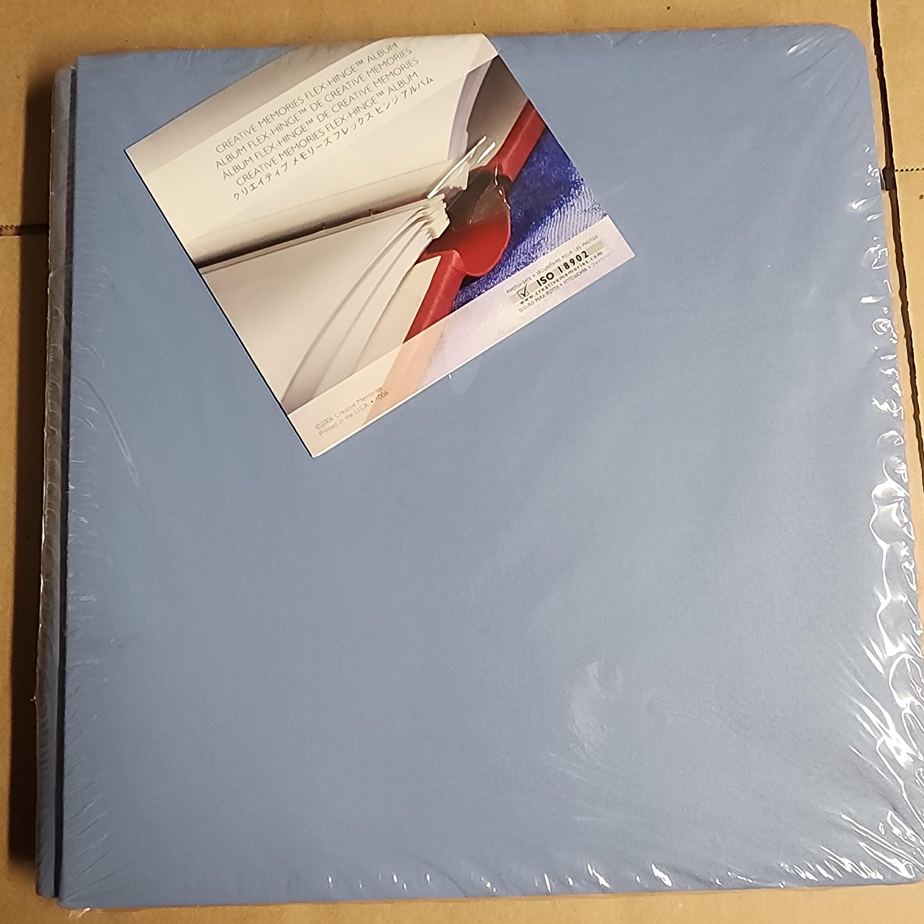 Creative Memories Light Blue Scrapbook Old Style 12x12 Flex Hinge