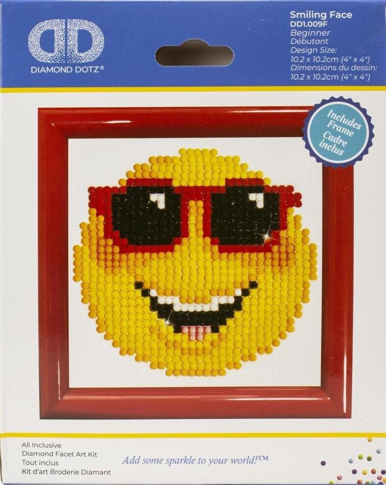 Be Kind Retro Smiley Face Diamond Painting Art Kit With Frame DIY Adult and  Kids 