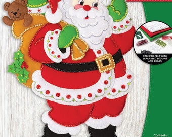 DIY Bucilla Toys From Santa Christmas Felt Wall Craft Kit 89657E