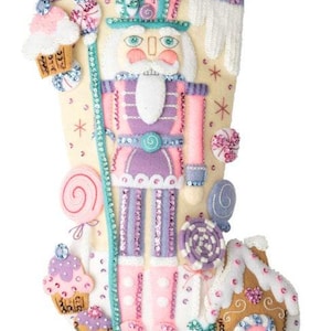 DIY Bucilla-notenkraker Sweet Candy kerstvilten kousenset