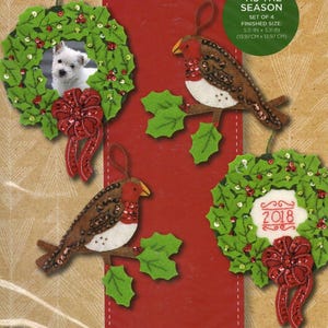 DIY Bucilla Tis the Season Photo Frame Felt Christmas Ornament Kit 86928