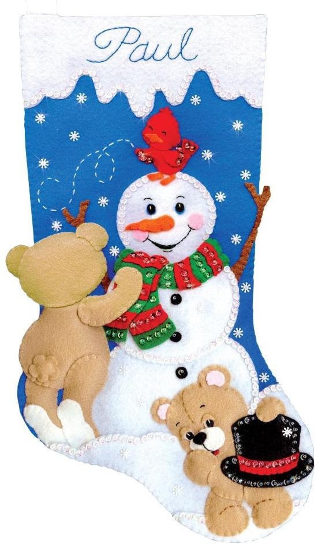 DIY Dimensions Happy Snowman Whimsical Christmas Needlepoint 