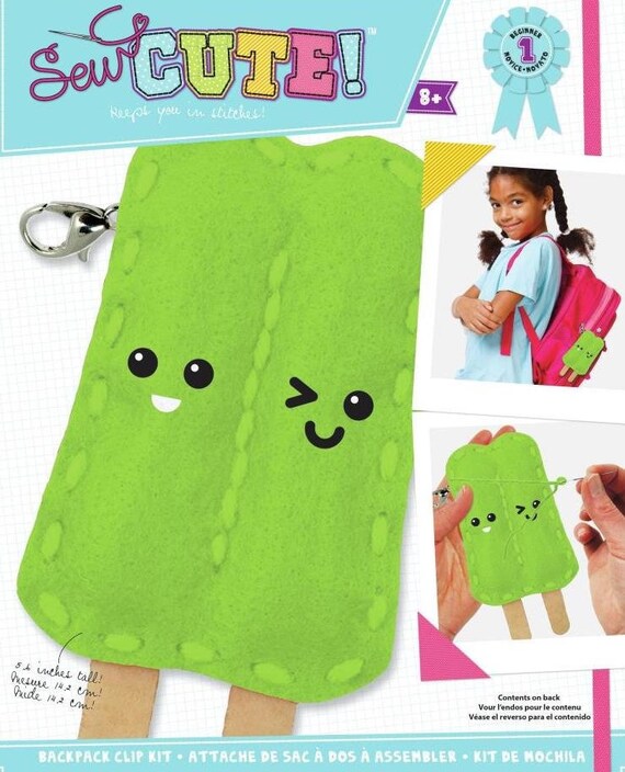 DIY Sew Cute Popsicle Kids Beginner Starter Felt Backpack Clip Kit School  Craft 