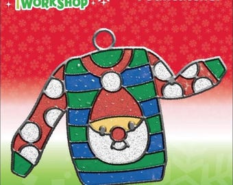 DIY Makit & Bakit Ugly Sweater Christmas Holiday Suncatcher Kit Kids