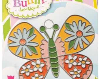 DIY Makit & Bakit Floral Butterfly Stained Glass Suncatcher Kit Kids Craft