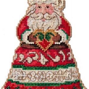 DIY Mill Hill Santa Holding Heart Christmas Counted Cross Stitch Ornament Kit