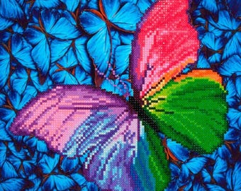 Kit DIY Diamond Dotz Flutter de Pink Butterfly 15x15