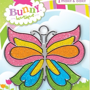 DIY Makit & Bakit Colorful Butterfly Stained Glass Suncatcher Kit Kids Craft