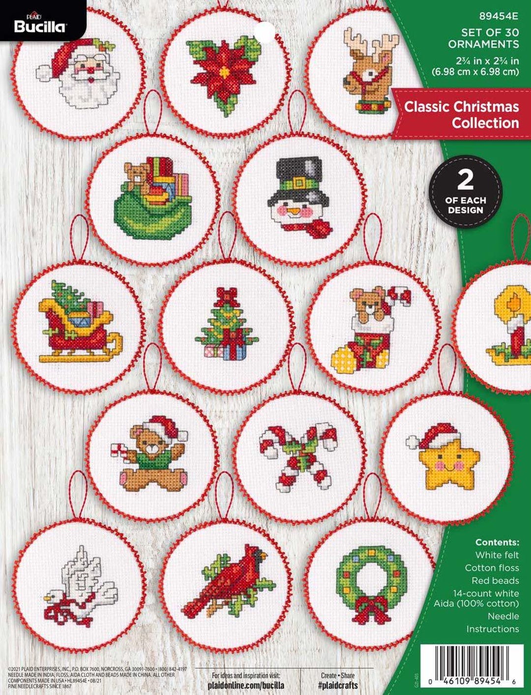 DIY Bucilla Classic Christmas Collection Count Cross Stitch