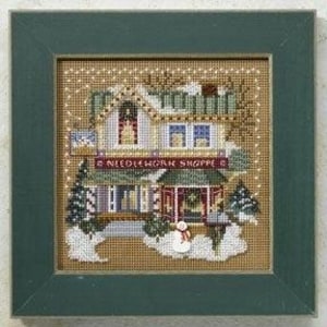 Kit per punto croce natalizio fai da te del negozio di ricamo Mill Hill Needlework Shop
