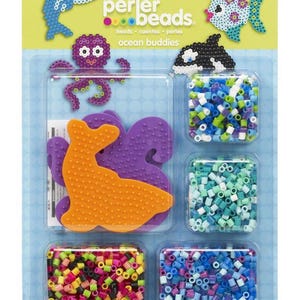 DIY Perler Ocean Buddies Dolphin Whale Kids Fused Bead Craft Kit