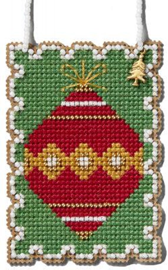 Mill Hill Kreuzstich-Ornament-Set Mit Schneekugel-Perlen – 6-teiliges Set Für Weihnachtsdekoration