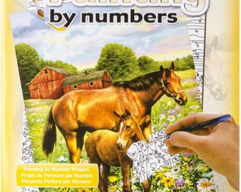 DIY Royal Langnickel Horses in Field Paint by Number Kit