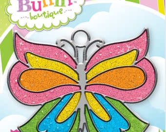 DIY Makit & Bakit Colorful Butterfly Stained Glass Suncatcher Kit Kids Craft