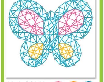 DIY Krafty Kids Butterfly Spring String Art Kit Kids Beginner Craft