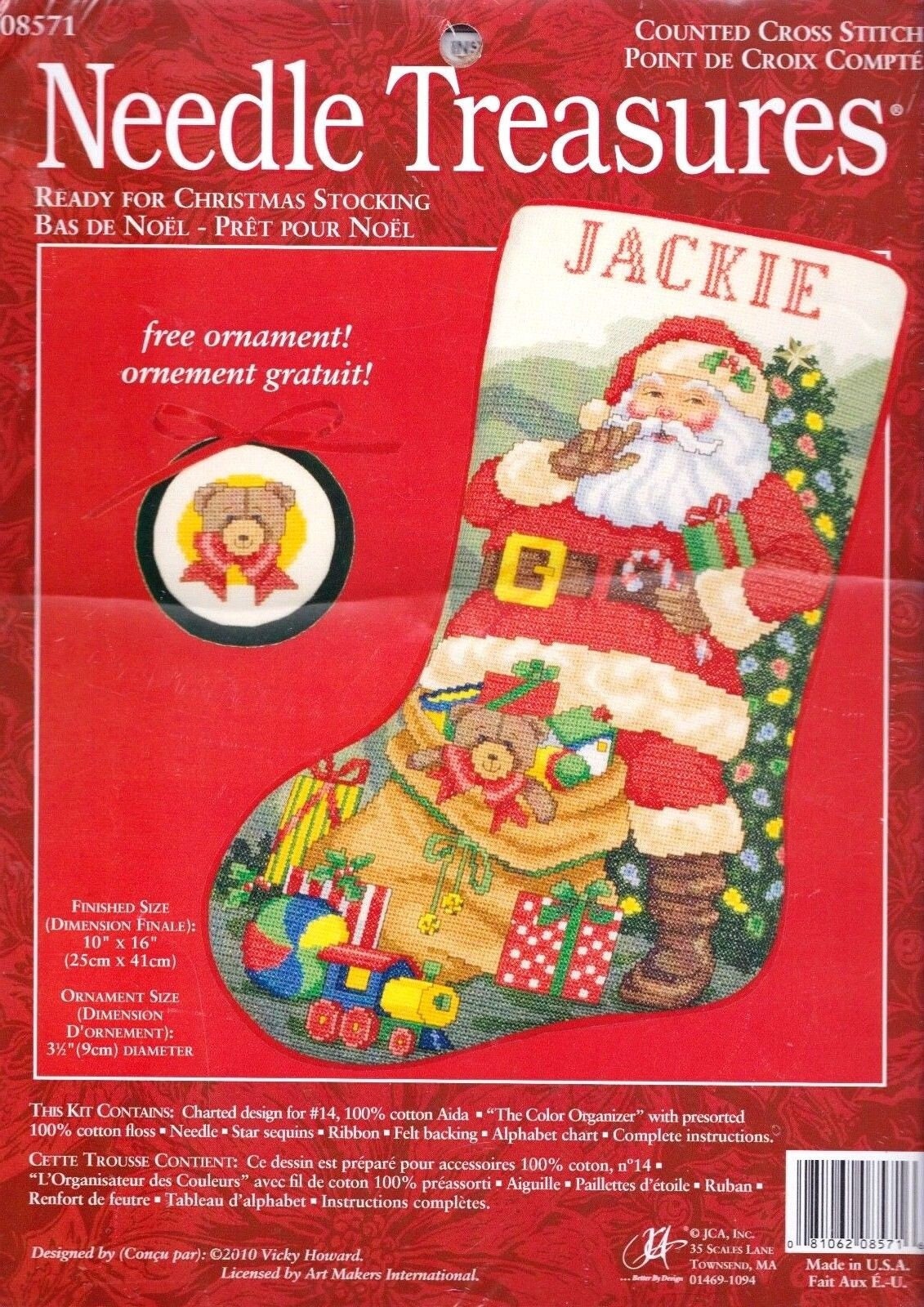 Dimensions Cross Stitch Kit 16 Stocking Santa's Toys