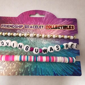 Loving U Was Red Taylor Bracelet Eras Tour Beaded Friendship Bracelets Set