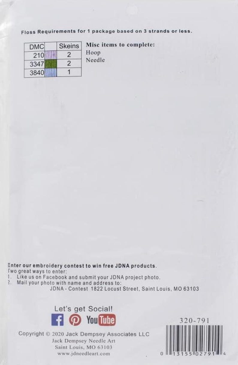 DIY Dempsey Bunch of Lavender Stamped Cross Stitch & Embroidery Hand Towel Kit image 3