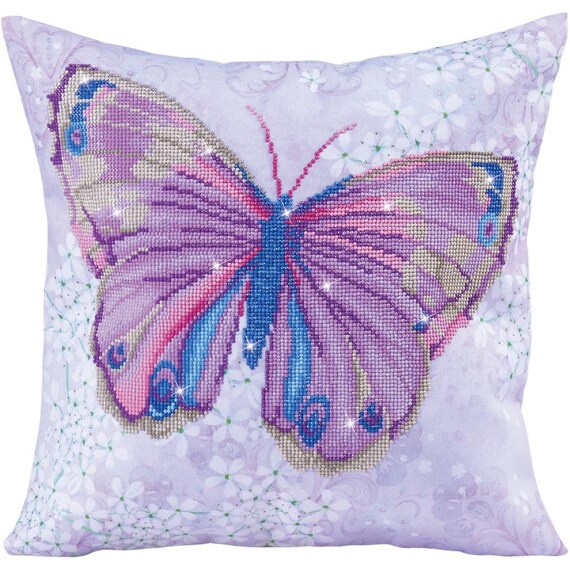 Diamond Dotz Mauve Butterfly Spring Decorative Pillow Kit Etsy
