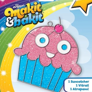 DIY Makit & Bakit カップケーキ ケーキ スイート ステンドグラス サンキャッチャー キット キッズ