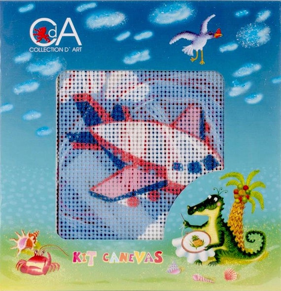 DIY Collection D'art Jet Plane Needlepoint Beginner Etsy