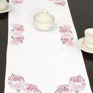 Jack Dempsey Stamped Table Runner/Scarf 15"X42"-Thankful & Blessed