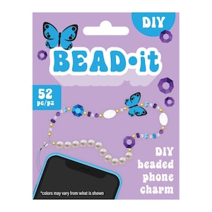 DIY Butterfly Bead It Phone Charm or Bracelet Kit Kids Craft Gift