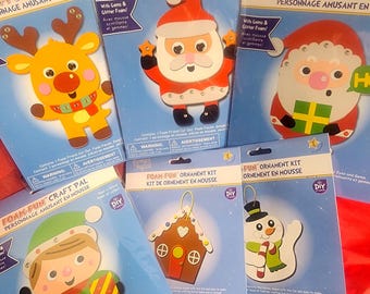 Confezione regalo di lavoretti natalizi in schiuma per bambini dai 4 anni in su