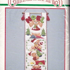 Zestaw do samodzielnego złożenia Bucilla Holiday Wishes Bears Filcowy uchwyt na kartki świąteczne