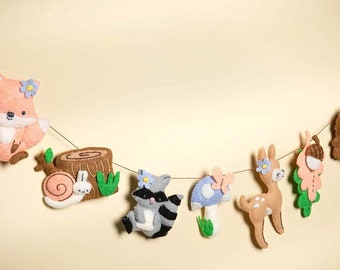 DIY Bucilla Woodland Floral Baby Shower Gift Kids Felt Garland Craft Kit 49214E