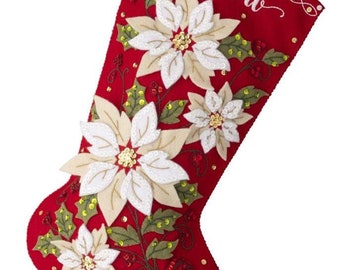 BUCILLA Choo-Choo Santa Stocking Kit – DIY Felt Christmas Stocking, 18" Long, Made In USA - View #14