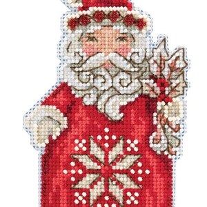 DIY Mill Hill Nordic Santa Jim Shore Christmas Bead Cross Stitch Ornament Kit