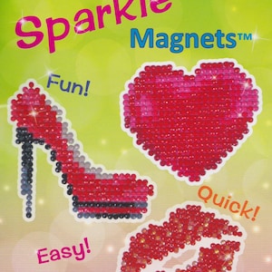 DIY Diamond Dotz Posh Heart Lips Shoe Sparkle Magnets Facet Art Bead Craft Kit