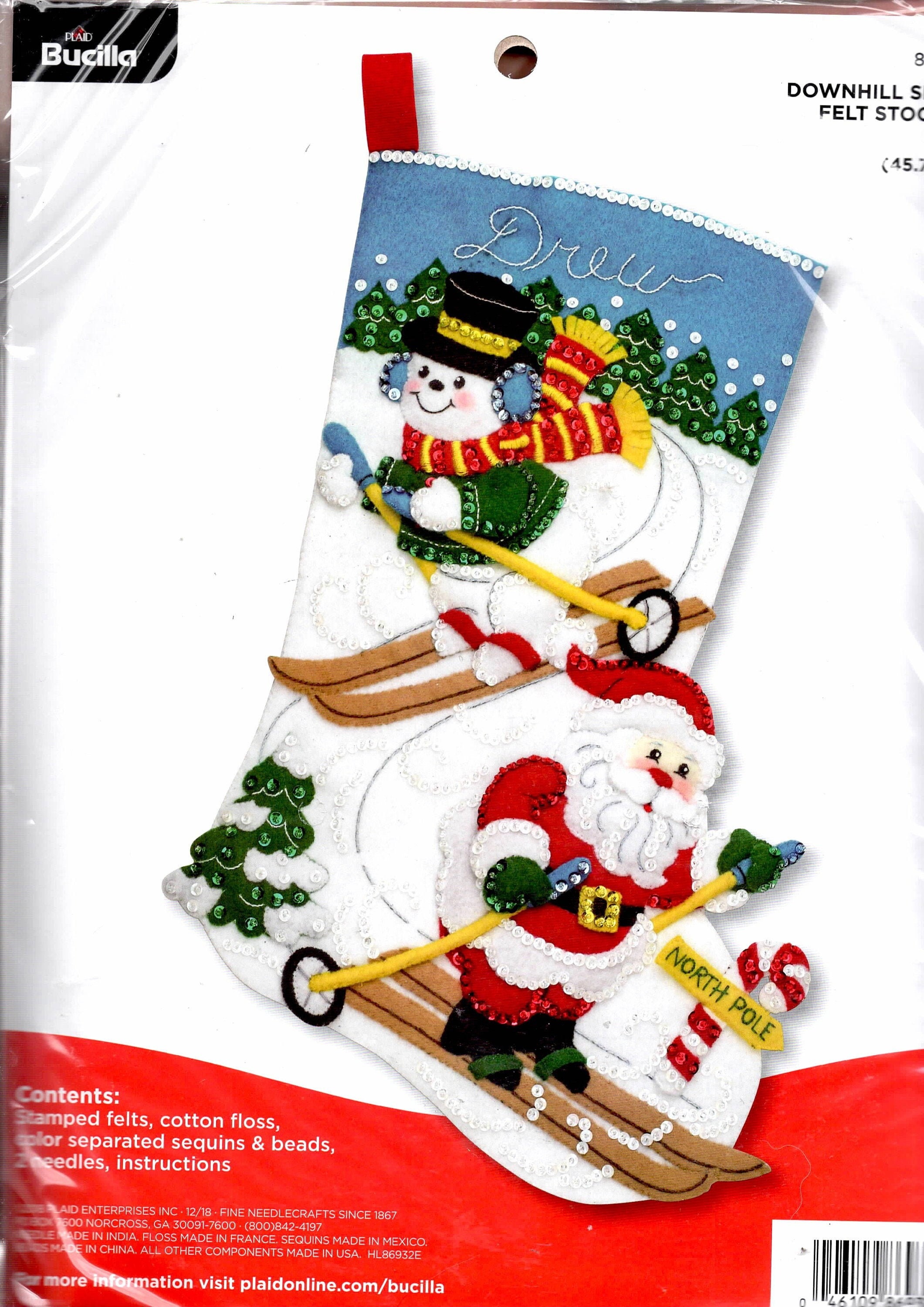 Kit for Children's Felt Stocking Kitchristmas Felt Stocking