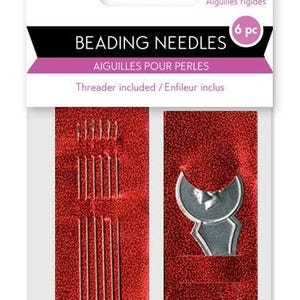 Craft Medley Sewing Beading Needles - Size 10 - 6pk with Threader