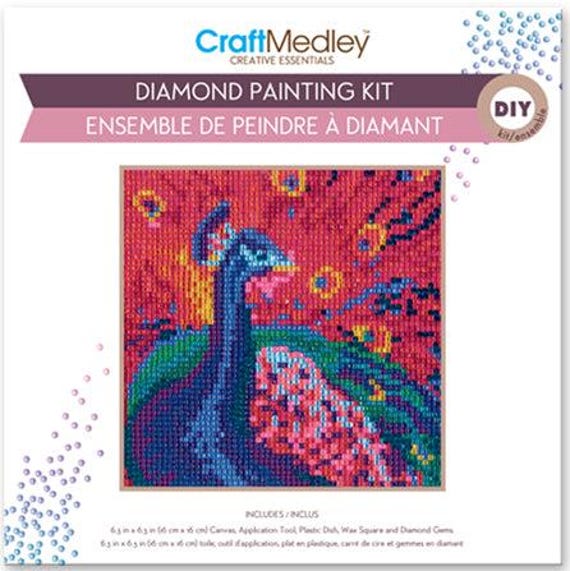 DIY Diamond Painting Peacock Facet Art Bead Picture Kit - Etsy