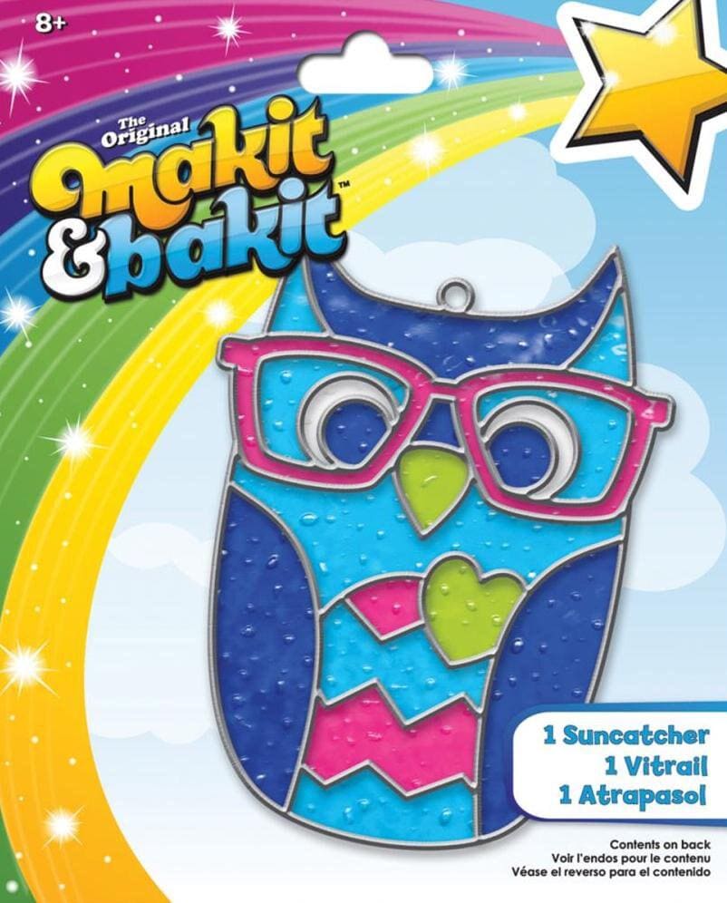 34 Stained Glass Crafts Kids Can Make 17 DIY Makit & Bakit Owl w Glasses Stained Glass Suncatcher Kit Kid…