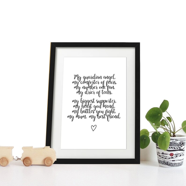Framed Inspirational Print Quote Black & White Print Wall Etsy