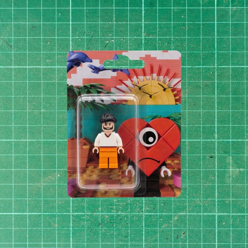 Bad Bunny, Mini Figure | Custom LEGO Figurine | Handmade Music Poster ...