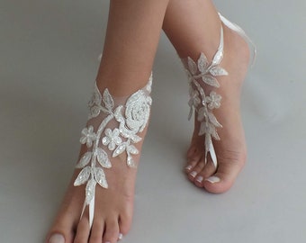 Foot jewelry, lace barefoot sandal,  sexy sandals, wedding sandals, beach shoes womens shoes, sandals, beach wedding sandal,