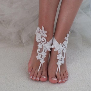 Lace Shoes Beach Wedding Barefoot Sandals Wedding Shoes Beach Shoes ...