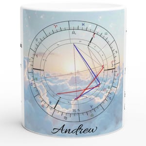 Tazza astrale personalizzata - tazza tema natale - regalo astrologico - tazza astrologica - tazza stella