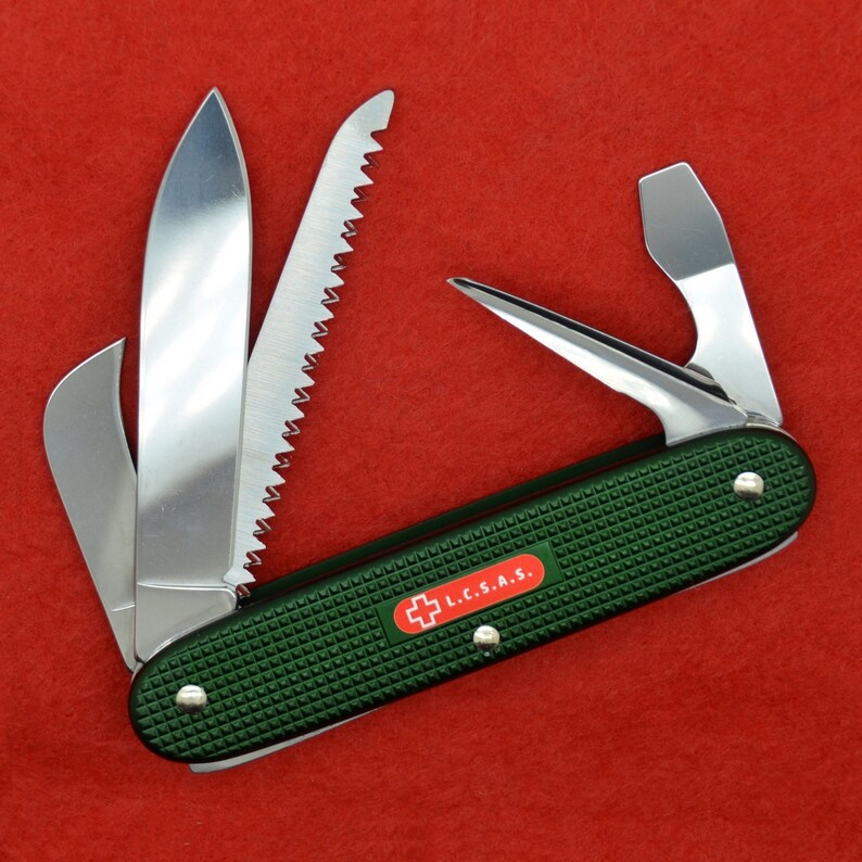 Swiss Army Knife VICTORINOX Alox PIONEER HARVESTER Green Etsy