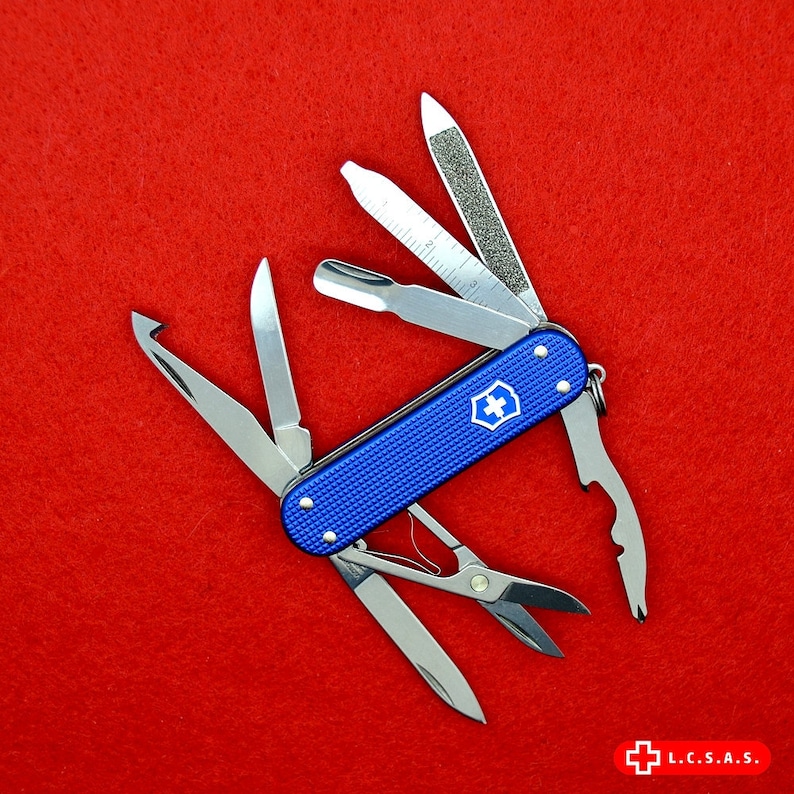Swiss Army Knife VICTORINOX ALOX MINICHAMP Blue Special Etsy