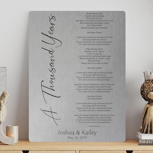 Metal Sign with Your Custom Quote, Personalized Tin Gift, Your Own Saying, Custom Poem, 10th Anniversary Gift, Wedding Vows Wall Art