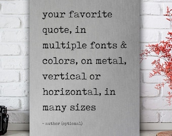 Custom Quote Metal Print, Personalized Tin Wall Art, Rustic Wall Sign, Ready to Hang