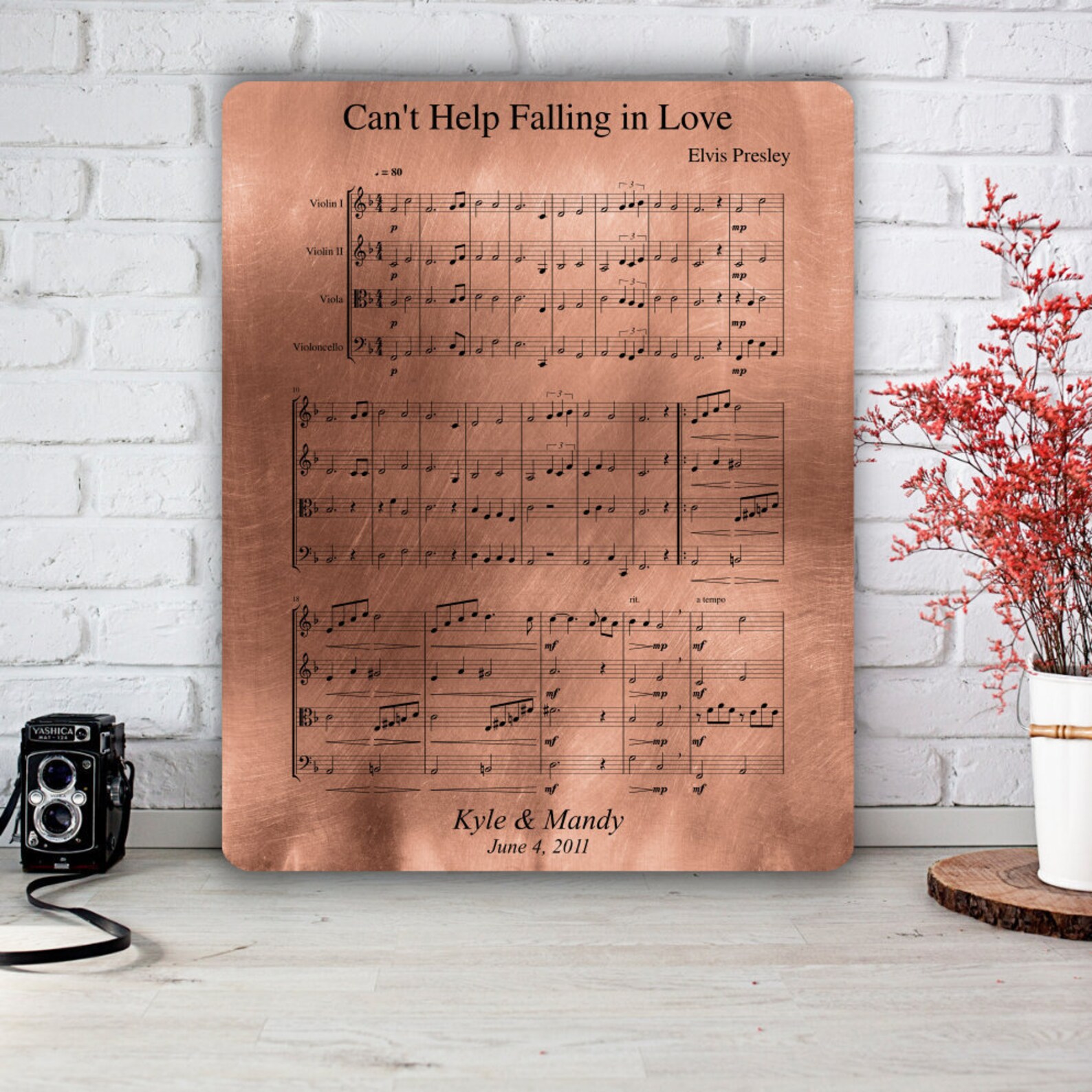 Sheet Music Anniversary Gift 7th Year of Marriage Gift for Etsy