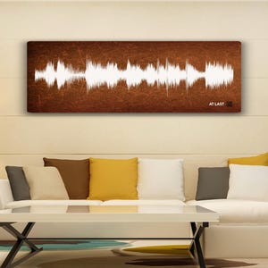 8th Anniversary Gift | Bronze Anniversary Gift | Personalized Wedding Song Soundwave Art | Custom QR Code